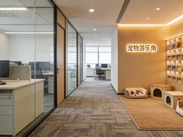 崂山办公室设计-宠物友好办公：允许带猫上班的公司，装修设计上有哪些不一样